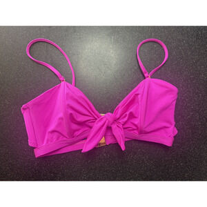 Trina Turk Women's Size 10 Hot Pink Bikini Bra Top With Boning